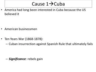 Cause 1 ?Cuba
