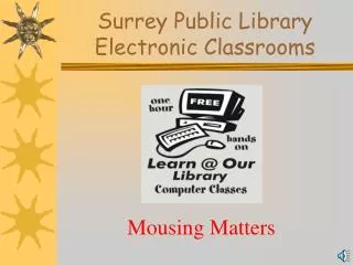 Surrey Public Library Electronic Classrooms