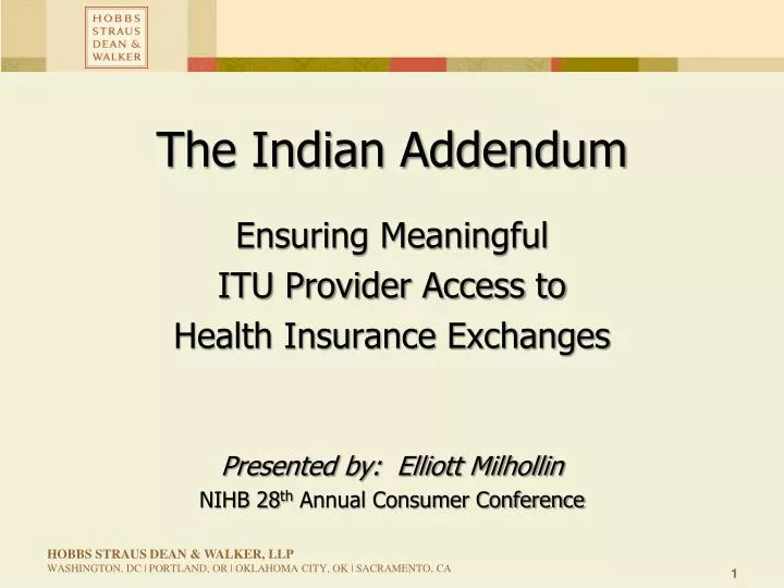 the indian addendum