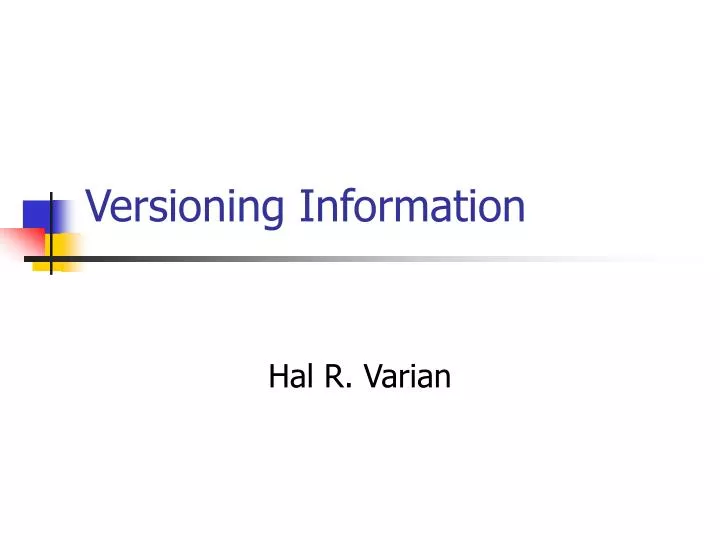 versioning information