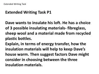 Extended Writing Task P1