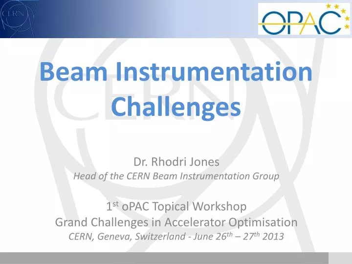 beam i nstrumentation challenges