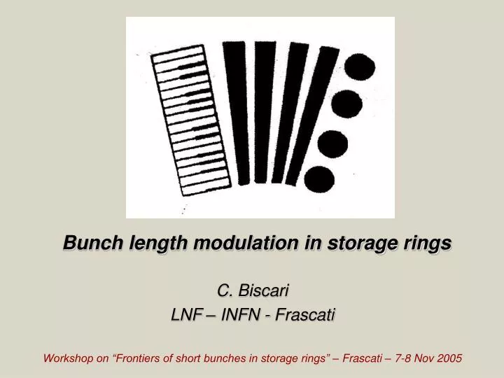 bunch length modulation in storage rings