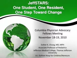 JeffSTARS: One Student, One Resident, One Step Toward Change