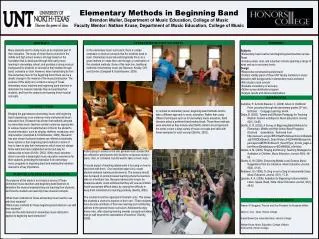 Elementary Methods in Beginning Band