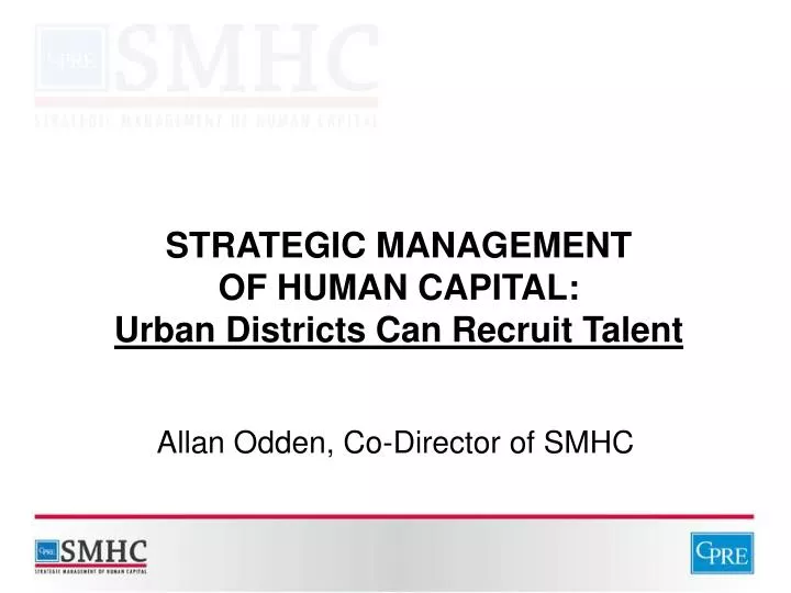 strategic management of human capital urban districts can recruit talent
