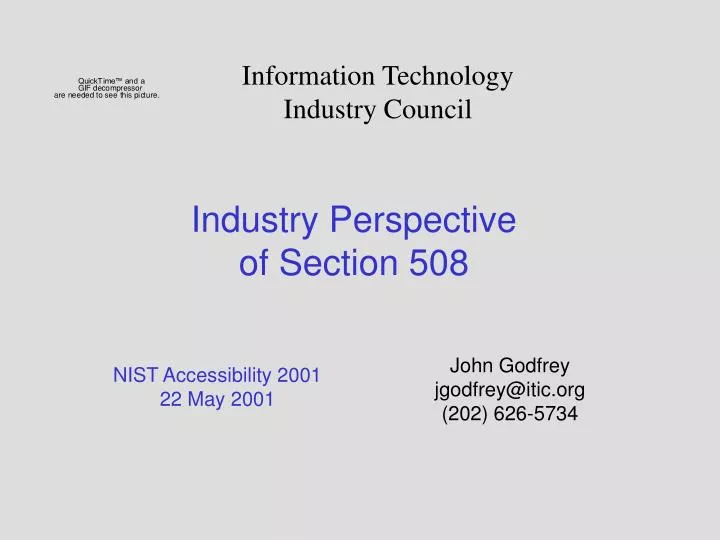 industry perspective of section 508