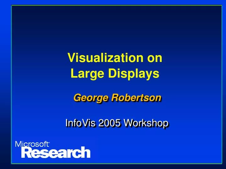 visualization on large displays