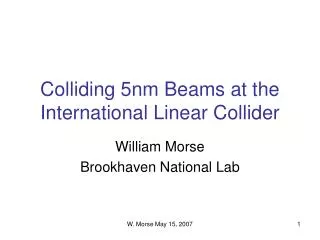 Colliding 5nm Beams at the International Linear Collider