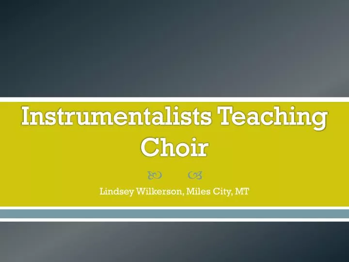instrumentalists teaching choir