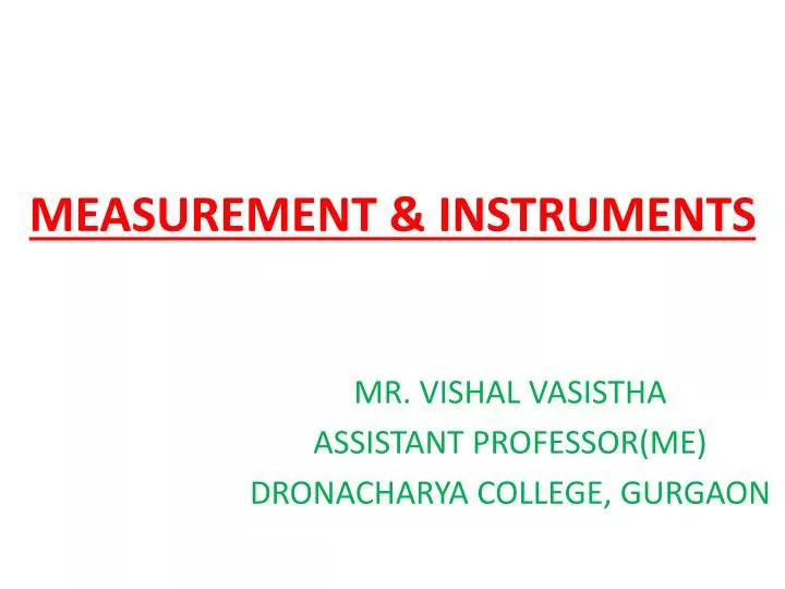 measurement instruments