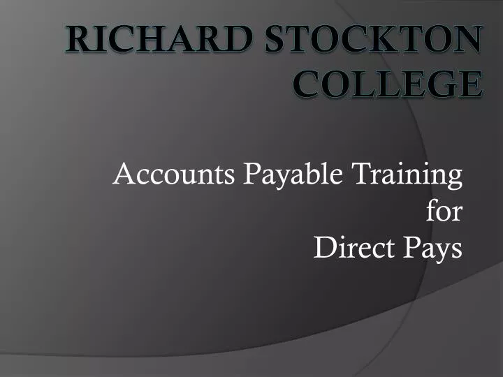 accounts payable training for direct pays