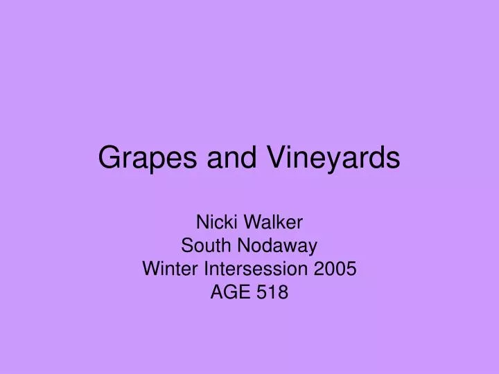 grapes and vineyards