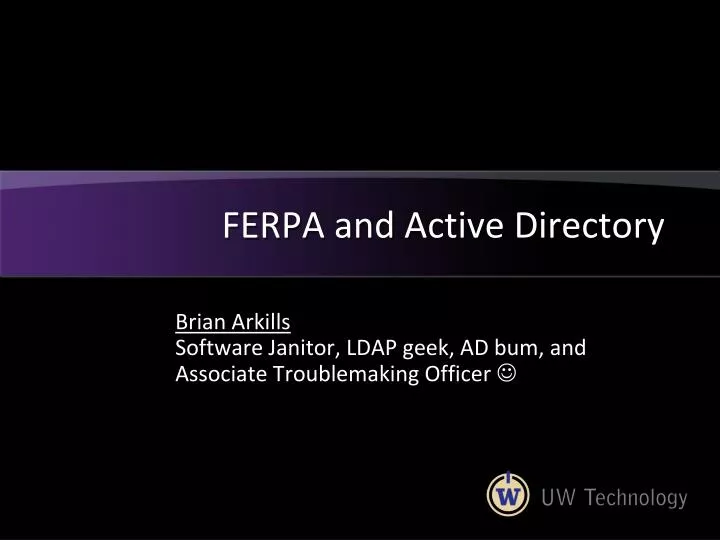 ferpa and active directory