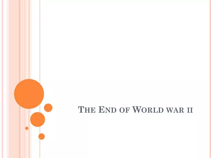 the end of world war ii