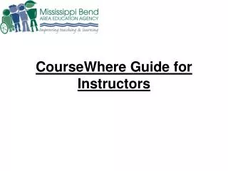 CourseWhere Guide for Instructors