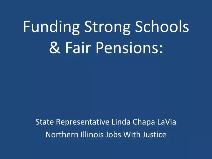 funding strong schools fair pensions