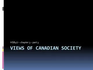Views of Canadian society