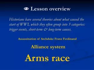 lesson overview