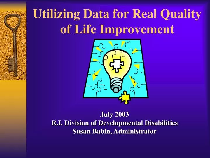 utilizing data for real quality of life improvement
