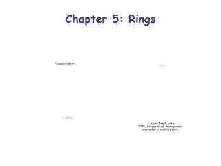 Chapter 5: Rings