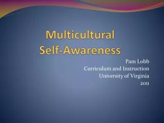 Multicultural Self-Awareness