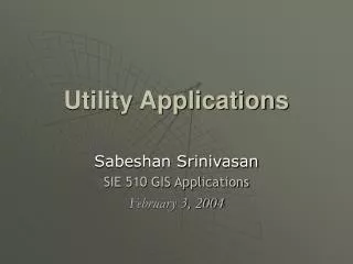 Utility Applications