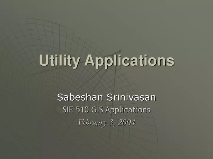 utility applications