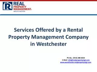 Services Offered by a Rental Property Management Company in Westchester