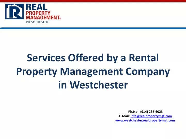 services offered by a rental property management company in westchester