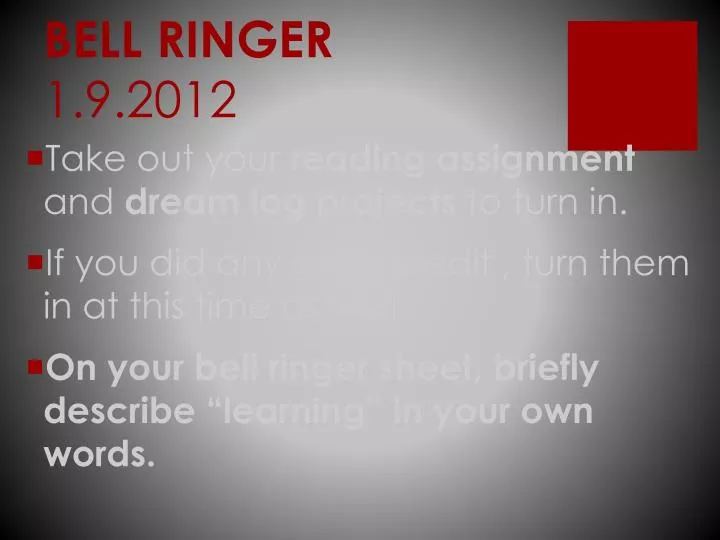 bell ringer 1 9 2012