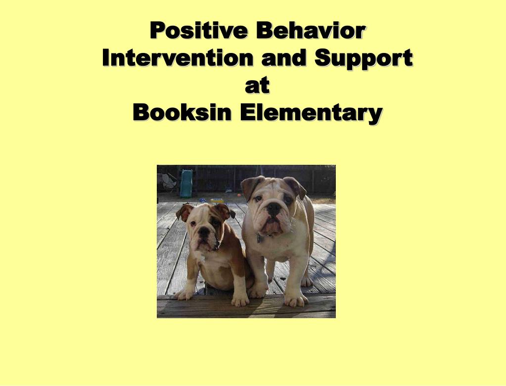 PPT - Positive Behavior Intervention and Support at Booksin Elementary ...