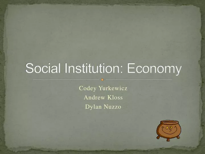 social institution economy