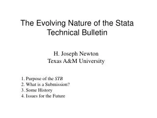 The Evolving Nature of the Stata Technical Bulletin