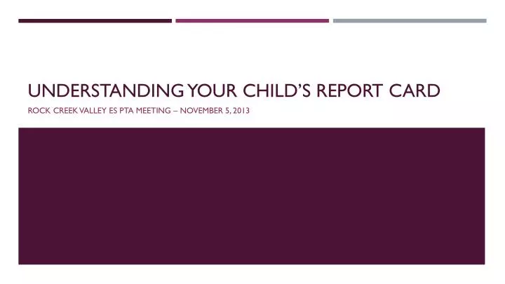 understanding your child s report card