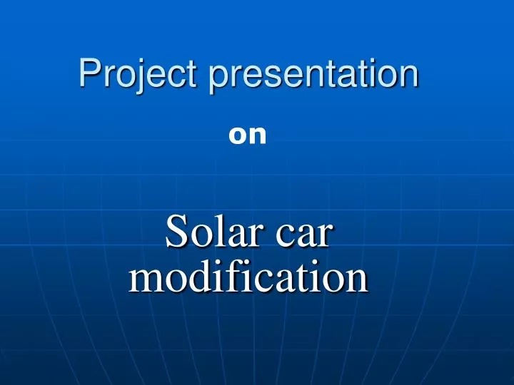 project presentation