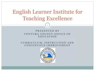 English Learner Institute for Teaching Excellence