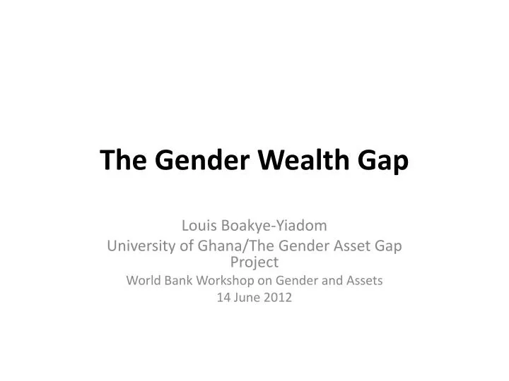 the gender wealth gap