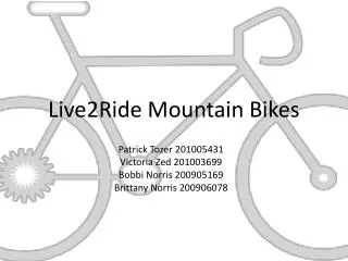 Live2Ride Mountain Bikes