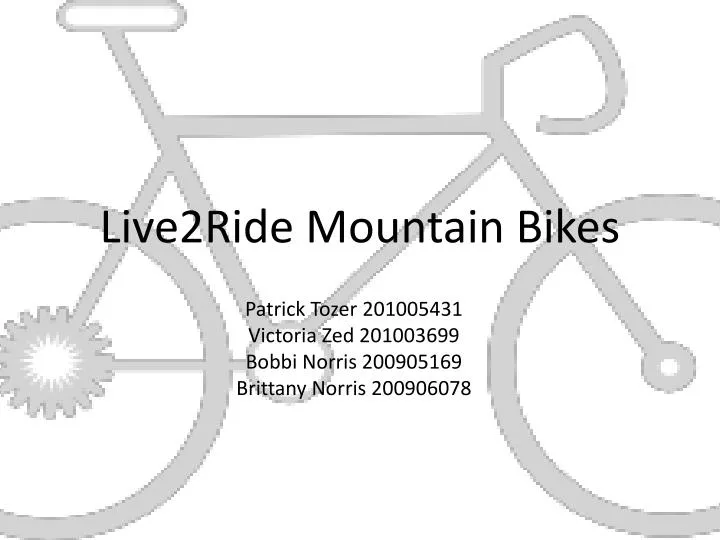 live2ride mountain bikes