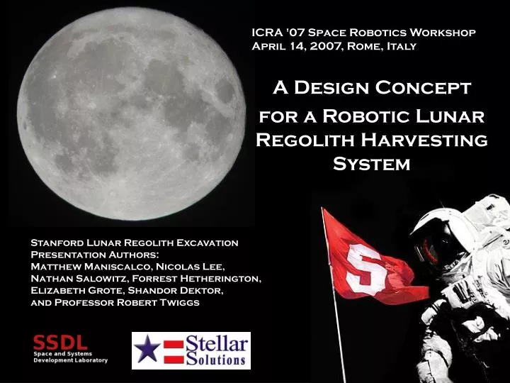 a design concept for a robotic lunar regolith harvesting system
