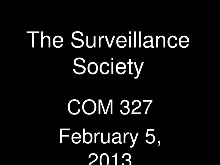the surveillance society