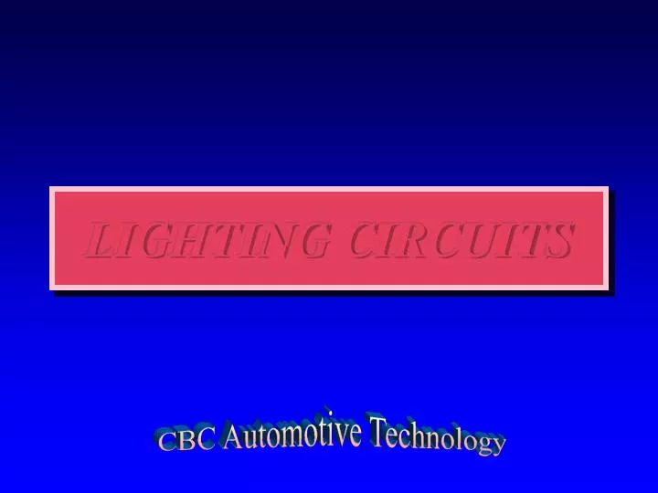 lighting circuits