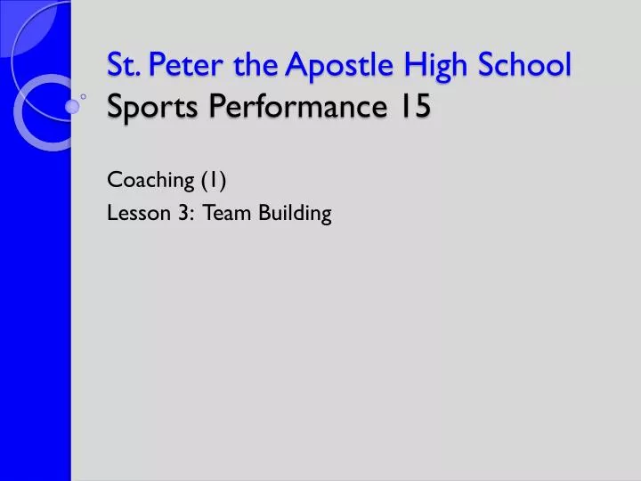 st peter the apostle high school sports performance 15