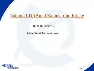 Talking LDAP and Radius from Erlang