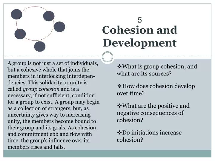 5 cohesion and development
