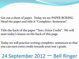 24 September 2012 ? Bell Ringer