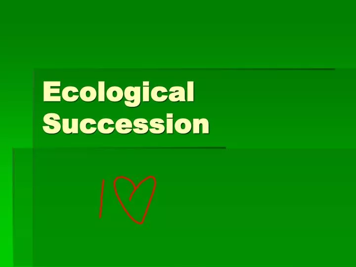 ecological succession