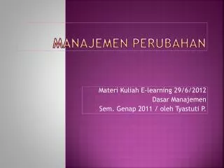 manajemen perubahan