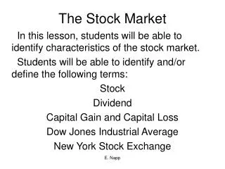 the stock market